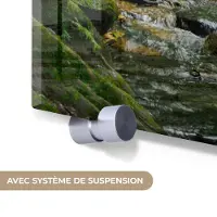 MuchoWow Glasschilderij - Zon - Bomen - Water - Jungle - Groen - Foto op glas - Schilderij glas - 60x120 cm - Acrylglas - Schilderijen woonkamer - Wanddecoratie
