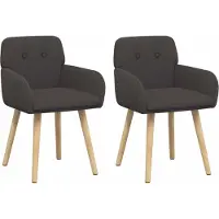 vidaXL Eetstoelen 2 st Bouclé Donkergrijs 59 x 56,5 x 85 cm