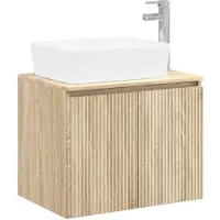 vidaXL Badkamermeubel Set Sonoma Eiken Bewerkt hout