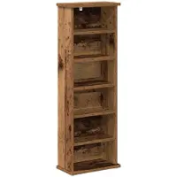 vidaXL CD Kast Oud hout 60 x 17 x 92 cm Bewerkt hout