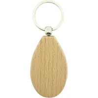 Combicraft Blanco houten sleutelhanger druppel 58x36mm - verpakking 50 stuks