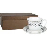 Livello Porseleinen Kopjes met Schotels - Set van 2 - 250ml -