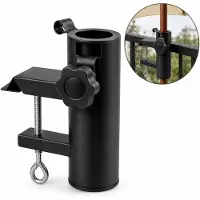 Benza Parasolhouder Balkon – Metalen Balkonklem voor Parasol – Geschikt tot Ø38 mm – Verstelbaar – Antraciet