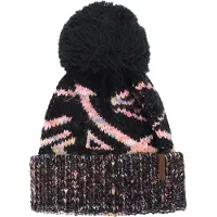 Trespass Dames/Dames Diandra Kleurblok Gebreide Pom Pom muts (Zwart)