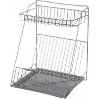 Metpol 2-Laags Afdruiprek 30cm Grijs - Keuken Organizer