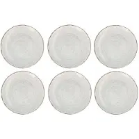 Lubiana Porseleinen Borden Set, 6 stuks, 27 cm, Uniek reactief glazuur