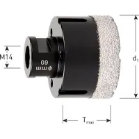 Rotec Graniet tegelboorkroon M14 opname 50 mm PREMIUM - 7574050