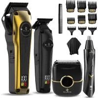 Wellshave Barber Bro 3.0 - Barber Set - Kappers set - Tondeuse Mannen - Foil Shaver - Hair Clipper - Kappers Tondeuse - Trimmer voor haar & baard - Neustrimmer - Head Shaver - Tondeuse set