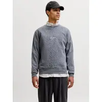 Jack & Jones Sweatshirt 'JJESoho' basaltgrijs / wit