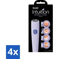 Wilkinson Sword 4 x - Trimmer - Intuition Perfect Finish 4-in-1 - Gezicht en Lichaam - 1 scheerapparaat - Scheerapparaat - Trimmer - Wenkbrauwtrimmer - Ontharingsapparaat - Gezichtshaar