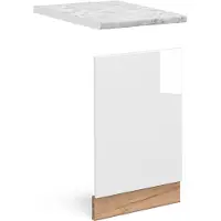 Vicco Fame-Line Frontpaneel – 45 cm, WB Marmer Wit Hoogglans