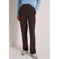 Cecil Dames Broek met High Waist en Straight Leg pijpen in een Loose Fit pasvorm - Bruin - XL