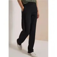 Cecil Dames Broek met High Waist en rechte pijpen in een Loose Fit-pasvorm - Zwart - XL
