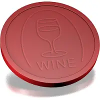 Combicraft Reliëfmunten wijn bordeaux rood - 250 stuks