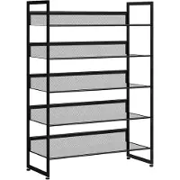 HOMCOM - Schoenenrek - Staal - 72L x 30B x 102H cm - Zwart