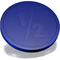 Combicraft Plastic 1/2 Consumptiemunten Donker Blauw - Ø29mm - 250 stuks