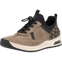 Rieker dames sneaker, elastische band, aantrekkoord, model 44551, maat: 37 EU, kleur: bruin