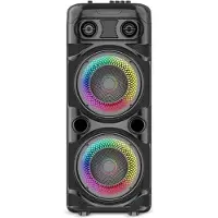 Inovalley Verlichte Karaokeluidspreker - INOVALLEY - KA123-XXL - Bluetooth V5.0 - 75 cm - 900 W - Zwart