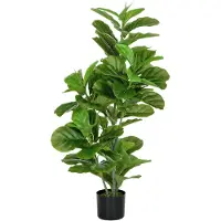 HOMCOM Kunstplanten-PEVA, Metaal-15L x 15B x 110H cm-Groen