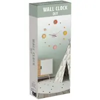 Koopman kinderklok 3D stickers wandklok multicolor decoratie.