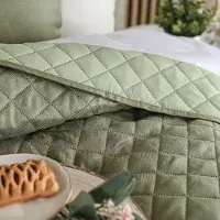 Markizeta Decoratieve Plaid Visgraat 170x210 cm Groen