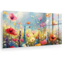 MuchoWow Glasschilderij 40x20 cm - Schilderij acrylglas - Bloemen - Natuur - Botanisch - Kunst - Foto op glas - Muurdecoratie woonkamer - Wanddecoratie slaapkamer - Schilderijen