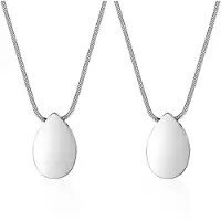 Jojomino 2X Personalized Teardrop Shape of Waterdrop Cremation Urn Necklace with Fill Kit for Ashes Cremation Jewelry