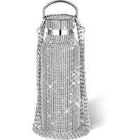 Semoic Diamond roestvrijstalen waterfles, draagbaar, glitter