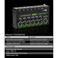 TAUOH Mini-audiomixer met 6 stereokanalen, DC5V-microfoonbediening voor professionals en beginners (EU)