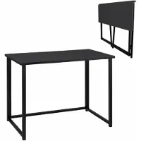 Begryf Bureau - zwart - MDF en metaal - 80 x 40 x 74 cm - opvouwbaar