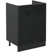 Vicco Keukenonderkast R-Line, Antraciet landelijk/Antraciet, 60 cm met lade zonder werkblad