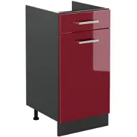 Vicco Keukenonderkast R-Line Rode hoogglans/Antraciet 40 cm zonder werkblad, Model 61029