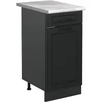 Vicco Keukenonderkast R-Line Antraciet landelijk/Antraciet 40 cm marmer werkblad, Model 61020