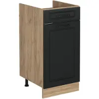 Vicco Keukenonderkast R-Line Antraciet landelijk/Goudkleurig Eiken 40 cm zonder werkblad, Model 61134