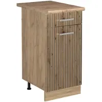 Vicco Keukenonderkast R-Line, Artisanaal eiken/Goudkleurig Eiken, 40 cm goudkleurig eiken werkblad