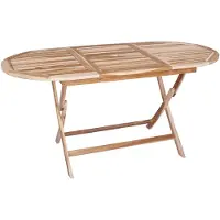 vidaXL Opklapbare tuintafel, naturel, 160 x 80 x 76 cm, massief teakhout