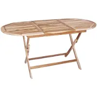Syfax Opklapbare tuintafel, naturel, 160 x 80 x 76 cm, massief teakhout