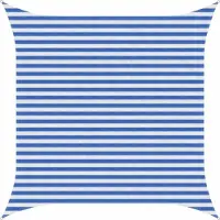 Syfax Zonneschaduwzeil Blauw en Wit 3 x 3 m HDPE