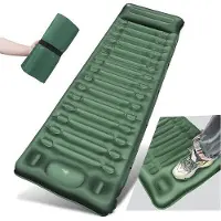 Markenlos Campingmat, 14 cm dik, zelfopblazend met voetpomp