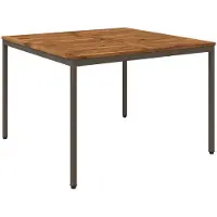 vidaXL Tuintafel, natuurlijke look, bruin, 110 x 108,5 x 75 cm
