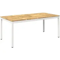 vidaXL Tuintafel, wit, 180 x 88,5 x 75 cm, massief acaciahout