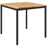 Syfax Tuintafel, wit en zwart, 80 x 80,5 x 75 cm