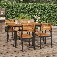 Prolenta Maison Exclusive - Tuintafel met spijlenpoten, 140x80x75 cm, massief acaciahout