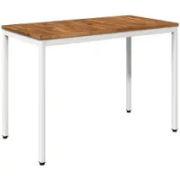 Syfax Tuintafel, natuurlijke uitstraling, wit, 108,5 x 55 x 75 cm