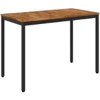 vidaXL Tuin Eettafel Naturel en Zwart 108,5 x 55 x 75 cm