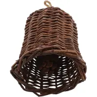 Markenlos Rustieke hangklok van gevlochten rotan, geschikt als decoratie voor kamers