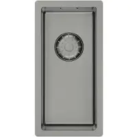 Pure.Sink Keukenwastafel 18x40 cm, PVD-coating, gunmetal kleur, onderbouwmodel, plat model, serie