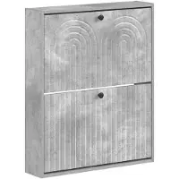 vidaXL Wandgemonteerde Schoenenkast ALKMAAR 71 x 17 x 86 cm Betongrijs