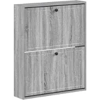 vidaXL Wandgemonteerde Schoenenkast EDE 71 x 17 x 86 cm Bewerkt hout