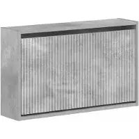 vidaXL Wandgemonteerde Schoenenkast ARNHEM 71 x 17 x 43 cm Betongrijs